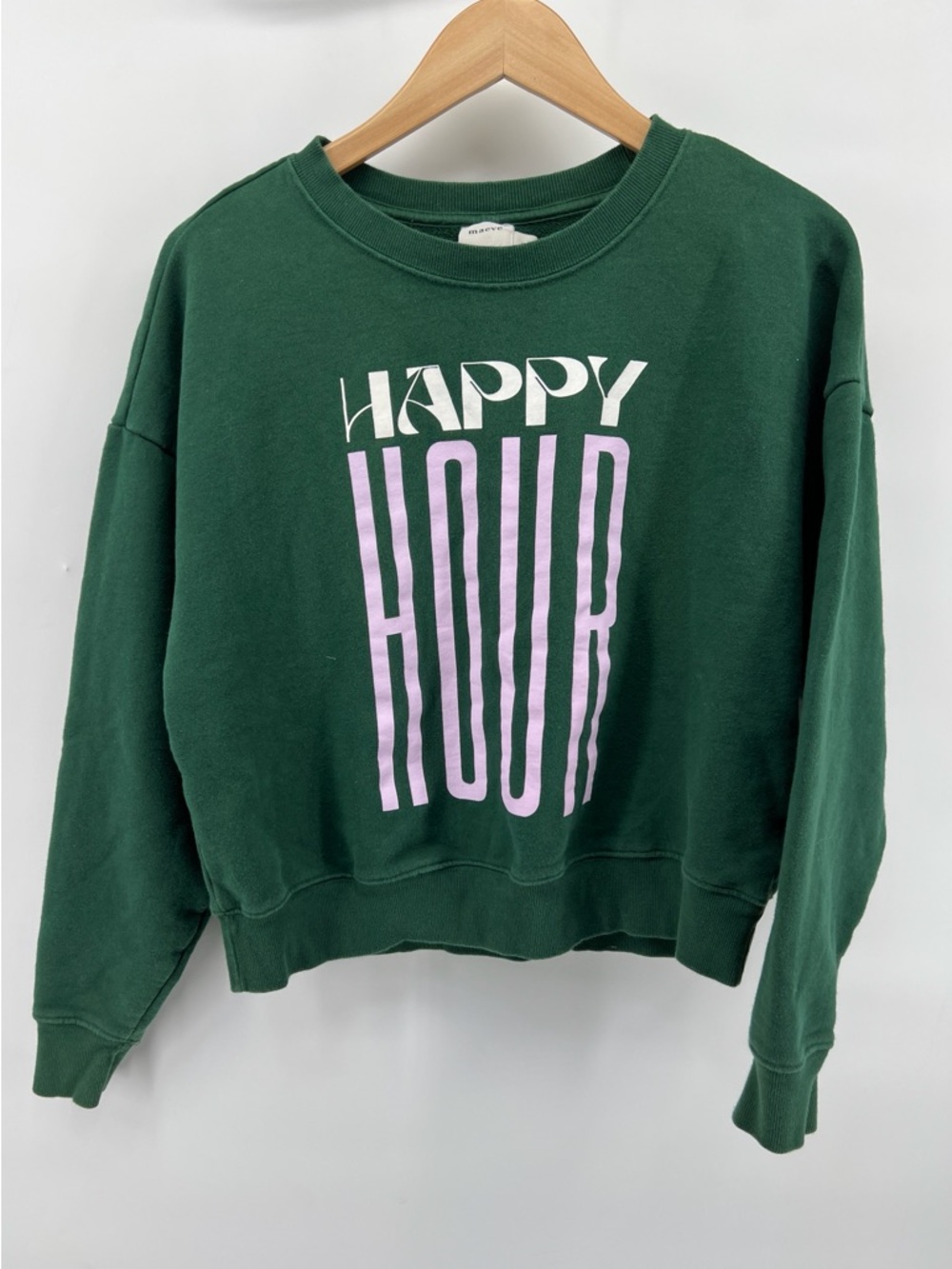 Anthropologie Maeve x Jordan Nickson Happy Hour Graphic Sweatshirt Size Small